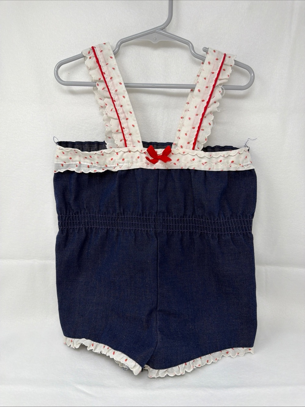 Vintage healthtex Navy Denim Romper Size 4T